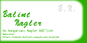 balint nagler business card